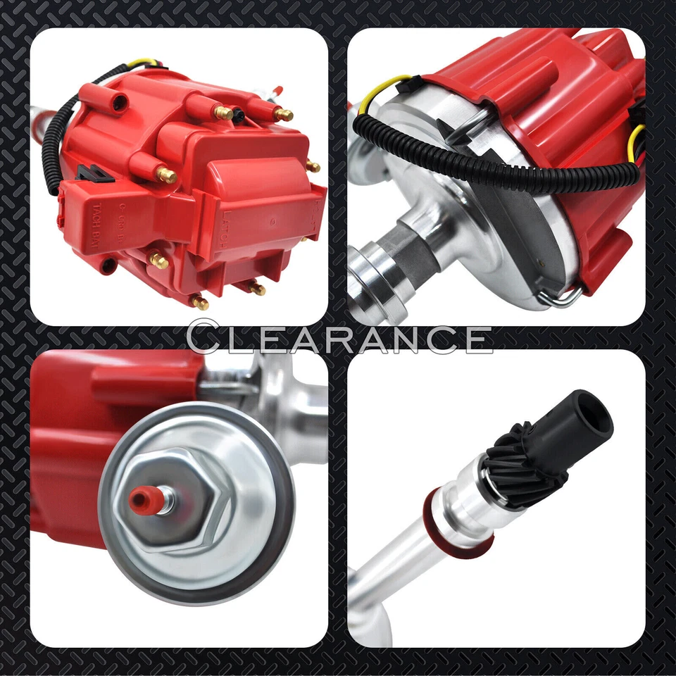 Racing Chevy V8 HEI Distributor w/ 65K Volt High 9000RPM - 350 454 SBC BBC GM08 - Image 3 of 4