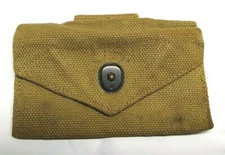 US Army WW II First Aid pouch pistol belt field web gear 1940s