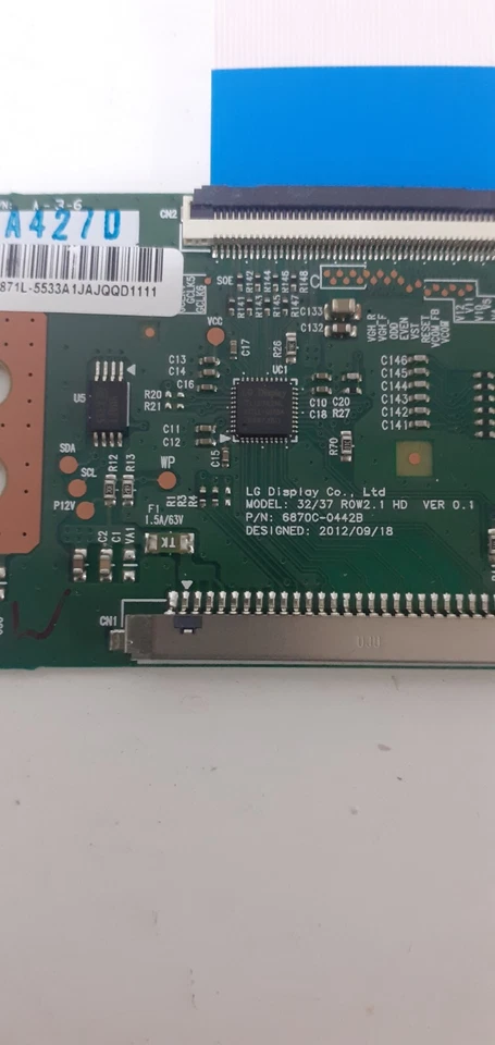 Scheda T-con 6870c-0442b Telefunken Te32269s27yxd Funzionante - Immagine 2 di 3