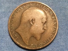 1910 Edward VII British halfpenny 1/2p