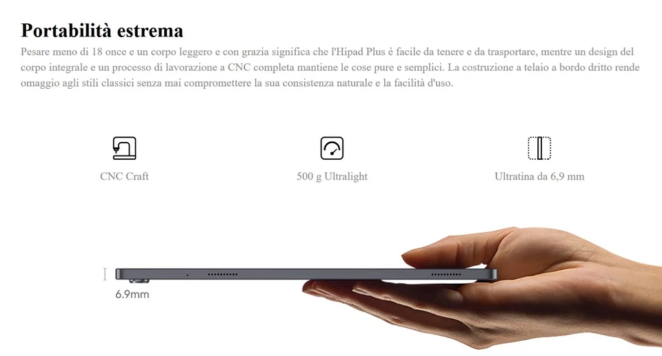 CHUWI TABLET HiPad Plus display 11 pollici 2K RAM 8GB MEMORIA 128GB - COME NUOVO - Imagen 4 de 4