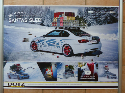 Dotz Tuning Wheels Santas SLED BMW Prior M3 Poster 84x59cm Din A1 Plakat 2017