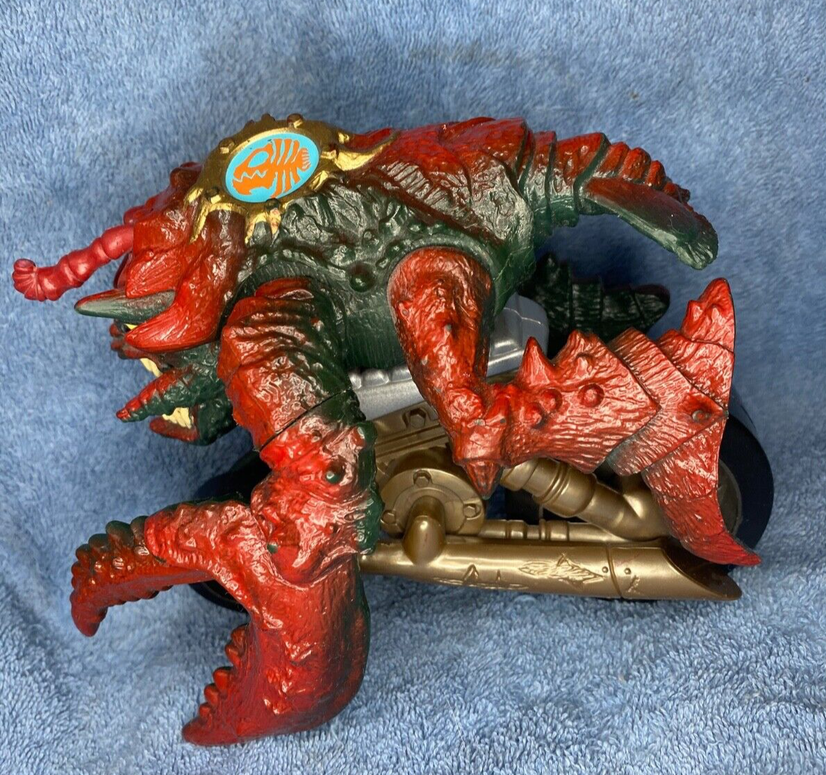 Figurine Vintage Street Sharks - Slobster Avec Son Zooki Bike - Mattel 1995