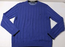 Vintage Nautica Sweater Men's XL Blue Crew Neck Long Sleeve