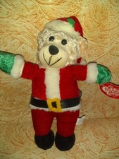 9" Rare Cuddly Cousins Christmas Santa Bear Plush Toy NWT Stocking Stuffer