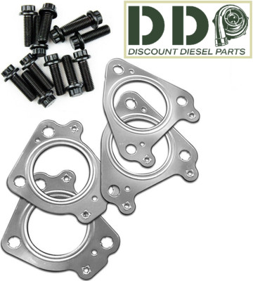 Duramax Up Pipe Install Kit Max-Flow Bolts and Gaskets 2001-2016 6.6L Diesel