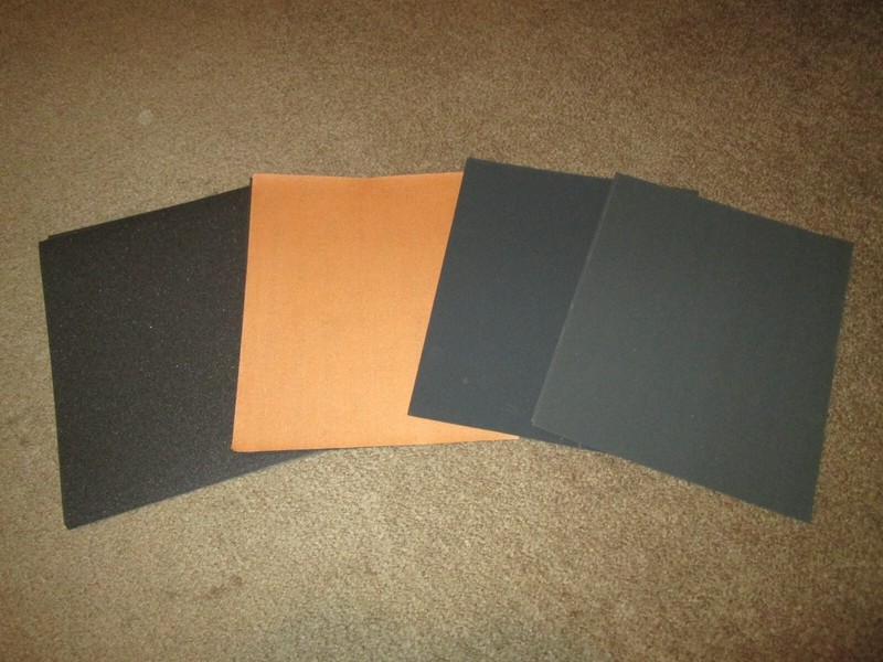 SANDWET/SANCAP/CARBORUNDUM 220/400/500 FINE GRIT SANDPAPER - LOT OF 25