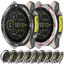 For Garmin Fenix 43/47/51mm Bezel Ring Protector Cover Metal Bezel Watch Case