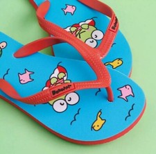 Sanrio Keroppi Flip Flops Hello Kitty & Friends Loot Crate Large Size Ladies 