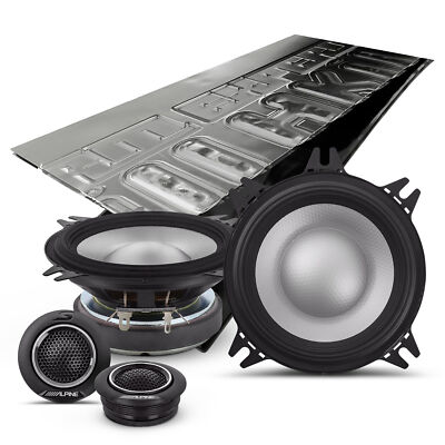 Alpine S2-S40C, S Series 4 2-Way Hi-Res Speakers + Sound Damping Kit Bundle