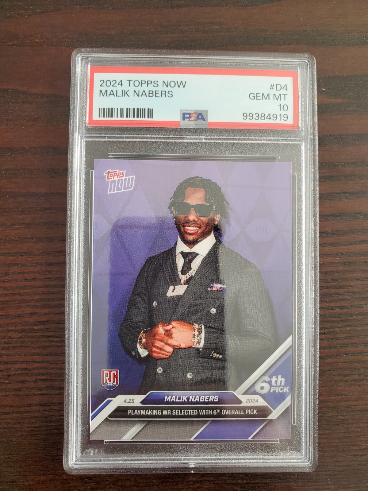 Malik Nabers 2024 Topps Now #D-4 Draft Night Rookie Card RC PSA 10 Gem Mint QTY