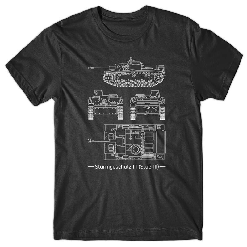 ALTRA T shirt Blueprint cacciatorpediniere STUG III WWII regalo militare Germania