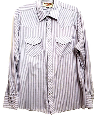 Chemise Western M&M Youngbloods Taille M - Manches Longues, Broderies, Snaps Argent