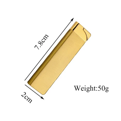 Ultra Thin Refillable Butane Lighter Small Metal Windproof Jet Torch Gas Lighter - Picture 3 of 42