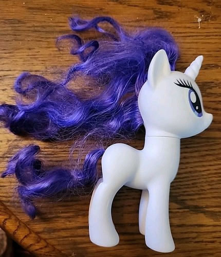 My Little Pony Rarity Figure Toy Purple Brushable Hair 6" MLP - Picture 2 of 2