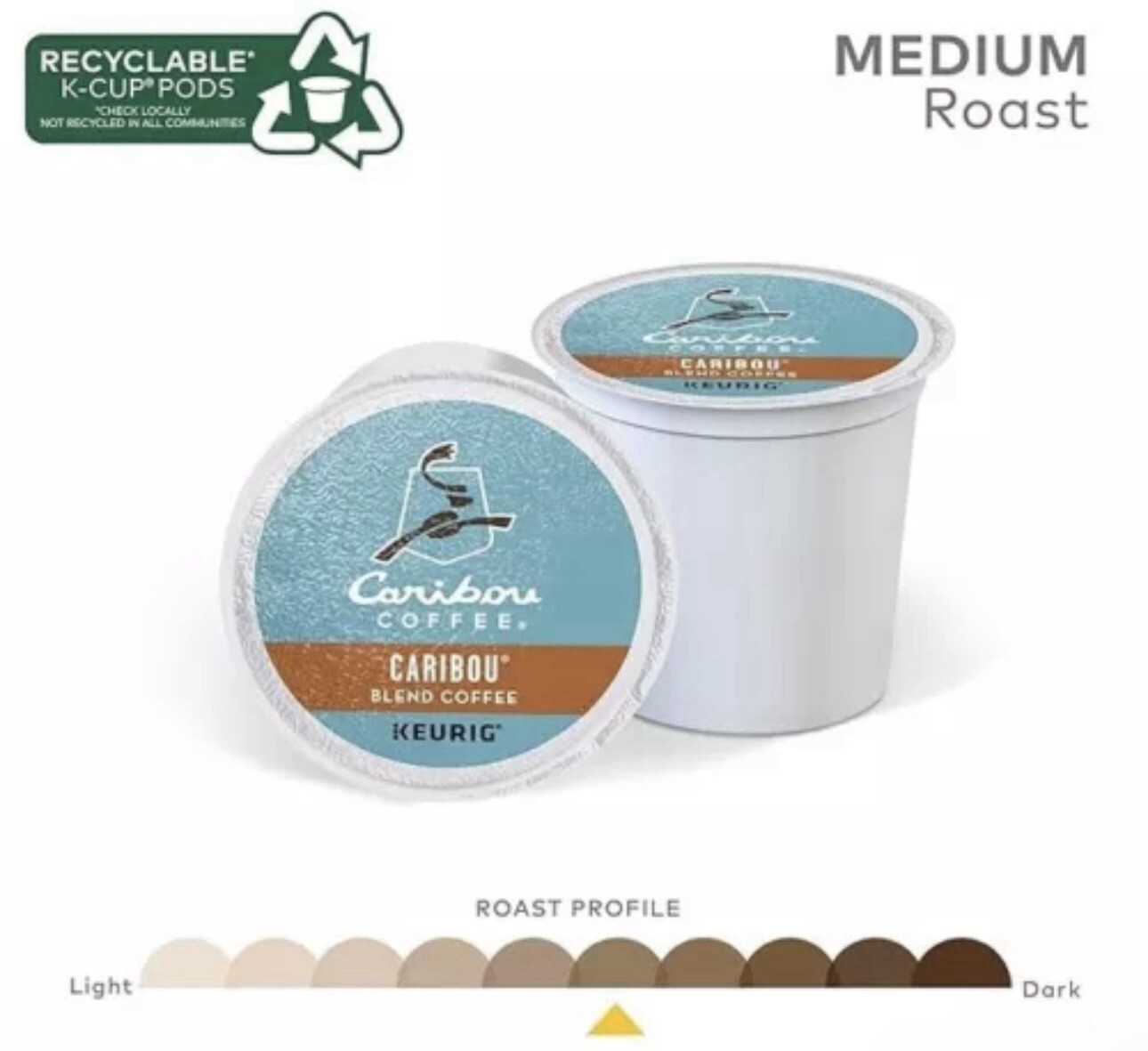 96/PACK MEDIUM ROAST CARIBOU BLEND COFFEE K CUPS BULK PACKAGING Falak