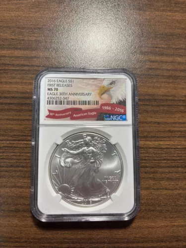 2016-P American Silver Eagle ASE $1 NGC MS 70 30th Anniversary First Releases