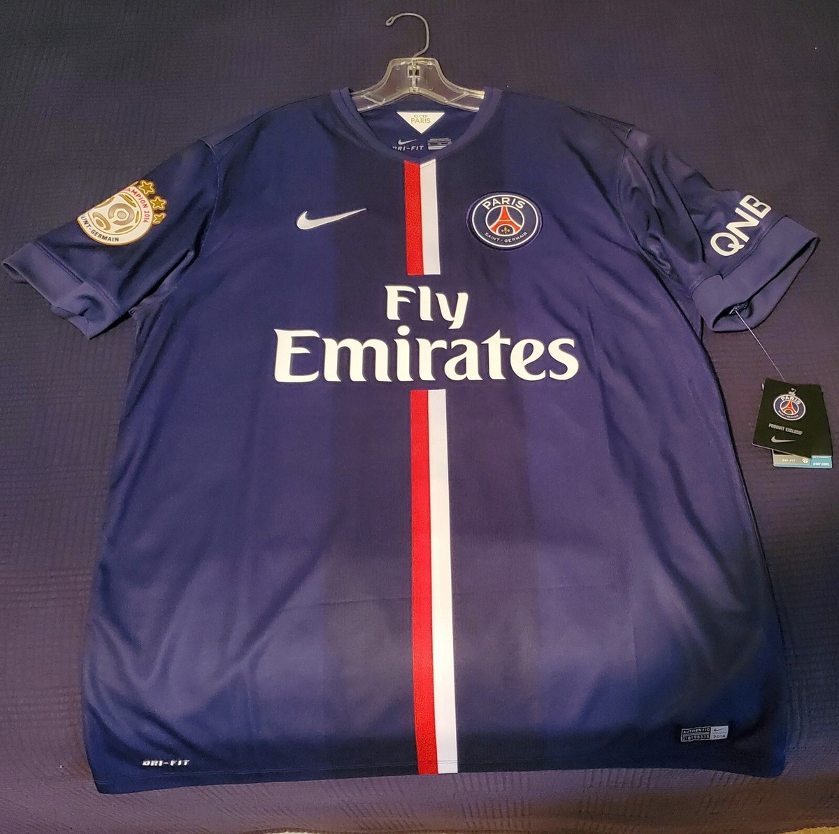 PSG アウェイ サッカーシャツ Nike MATUIDI 14 PSG 15-16 Blaise Matuidi #14 Away Nike Replica Jersey Size