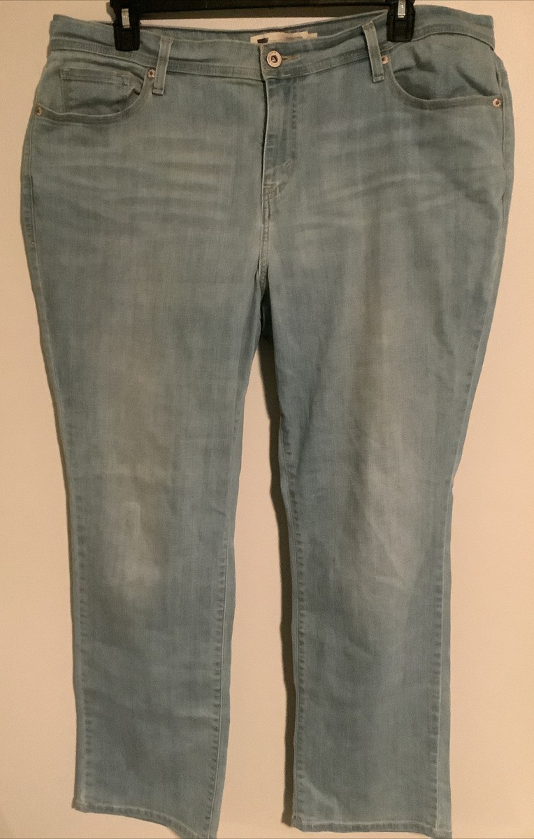 LEVI’S 590 Jeans -Blue Denim High Rise Pants Boot Cut Defined Waist  Size 20W