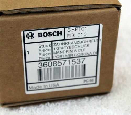 Jacobs 5/64"-1/2" Keyed Drill Chuck ~ NIB ~ Bosch ~ SBPT01 ~ 082907931 ~ USA - Picture 5 of 12