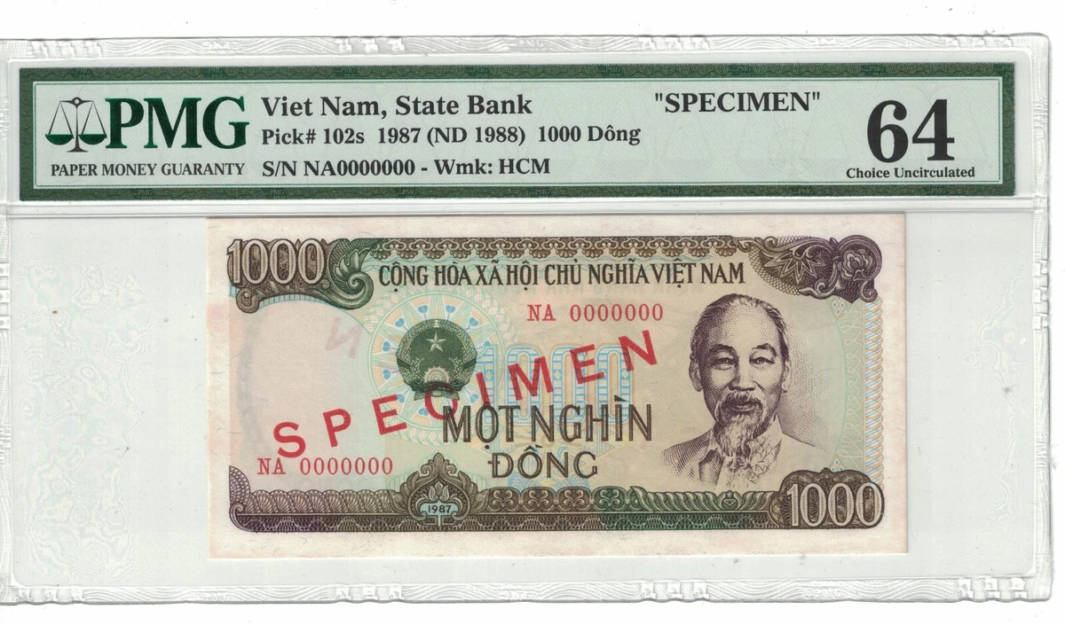越南纸币样本1,000 越南盾面额| eBay