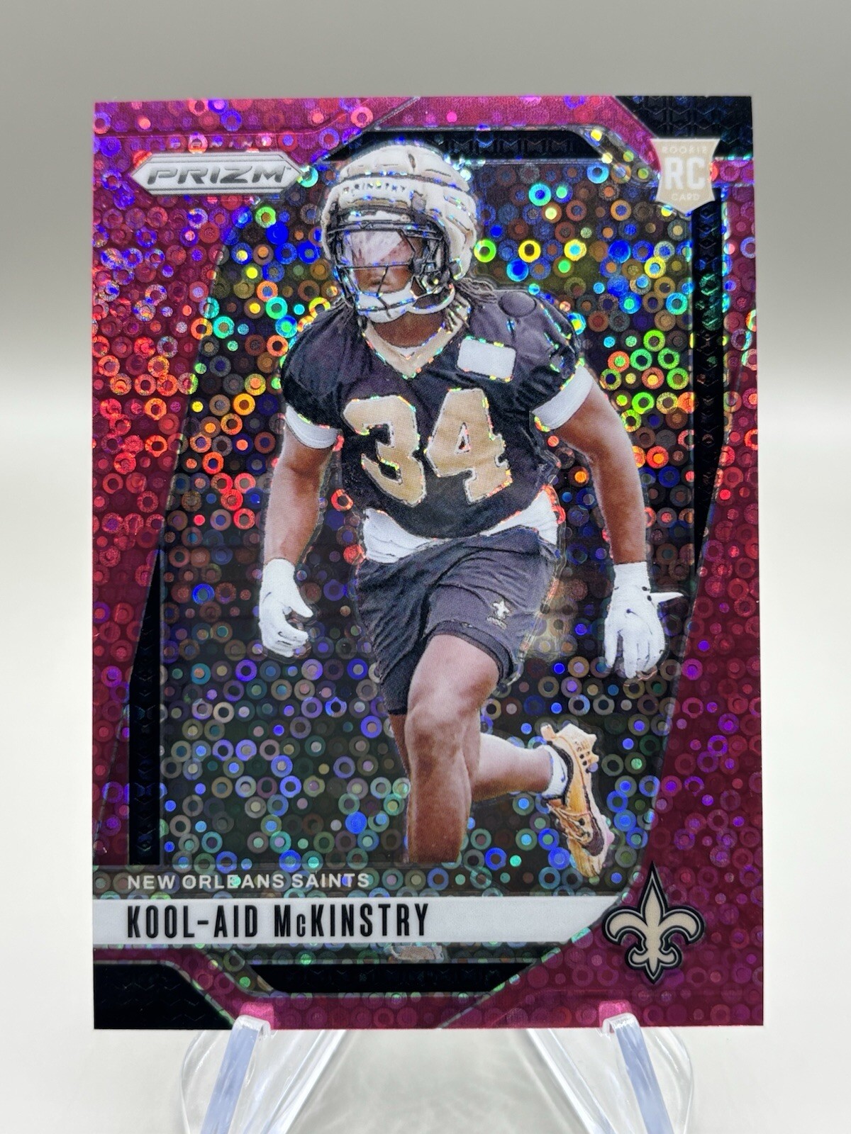 2024 Prizm Football KOOL-AID McKINSTRY Rookie Card No Huddle Pink Prizm /25 #363