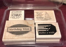 stampin up wood stamp set birthday bliss And A Little Birthday Cheer