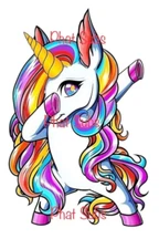 Sublimation Print Dancing Unicorn Ready To Press Heat Transfer