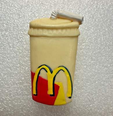 McDonald's Vintage 3D Soft Drink Cup & Straw Pin 1.75  x 1  Rare