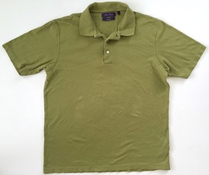 Alan-Flusser-Mens-Golf-Soft-Cotton-Polo-Shirt-Short-Sleeve-Green-size-Large