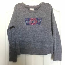 Levi  s Crewneck Girls XL Women XS Sweatshirt Gray Casual Lounge Long Sleeved