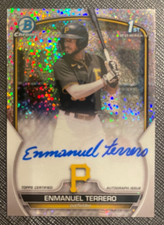 2023 Bowman Chrome 1st Auto Speckle Refractor /299 Enmanuel Terrero CPA-ETO