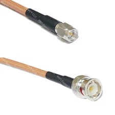 RG142 Silver SMA MALE to BNC MALE Coax RF Cable USA Lot