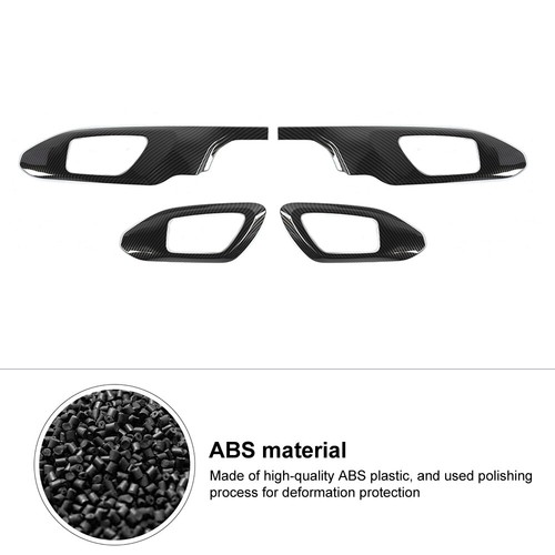For Jeep Compass 21+Carbon Inner 4 Door Handle Bowl Frame Trim Cover Accessories - Picture 7 of 8