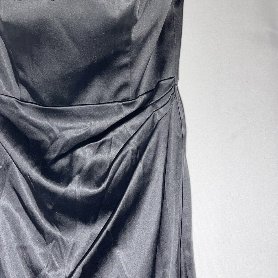 White House Black Market Dress Womens Satin Ruffled Strapless Dress Size 0 - Image 3 of 4