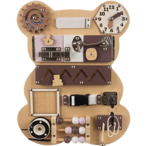 Beschäftigungstafel Holztafel 14 Elemente Holz Memoboard Lernen Formen Kinder