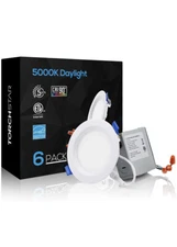 TORCHSTAR 10W 4" Ultra-Thin Recessed Ceiling Light with Junction Box