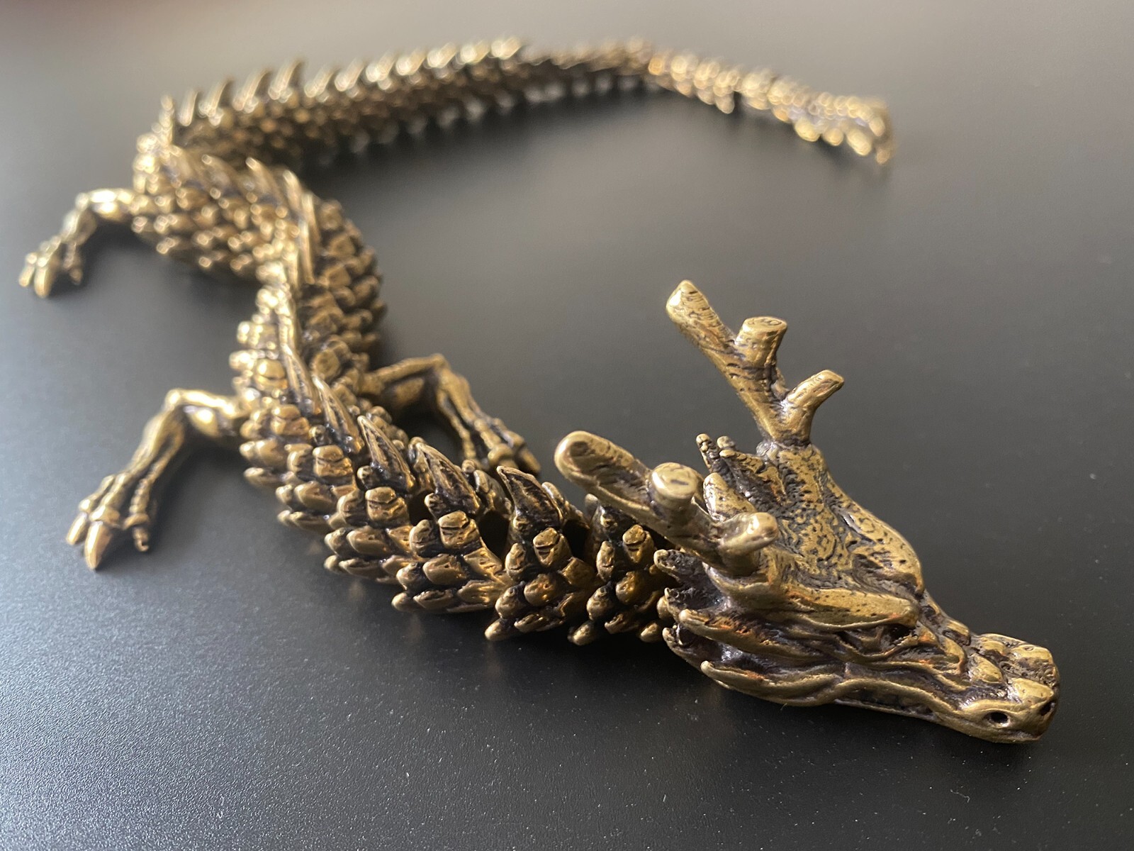 Brass Dragon Statue  Figure Desks Decoration Gift Home Ornaments