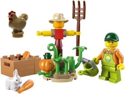 LEGO 30590: Farm Garden and Scarecrow and Brown Chicken - Picture 1 of 5