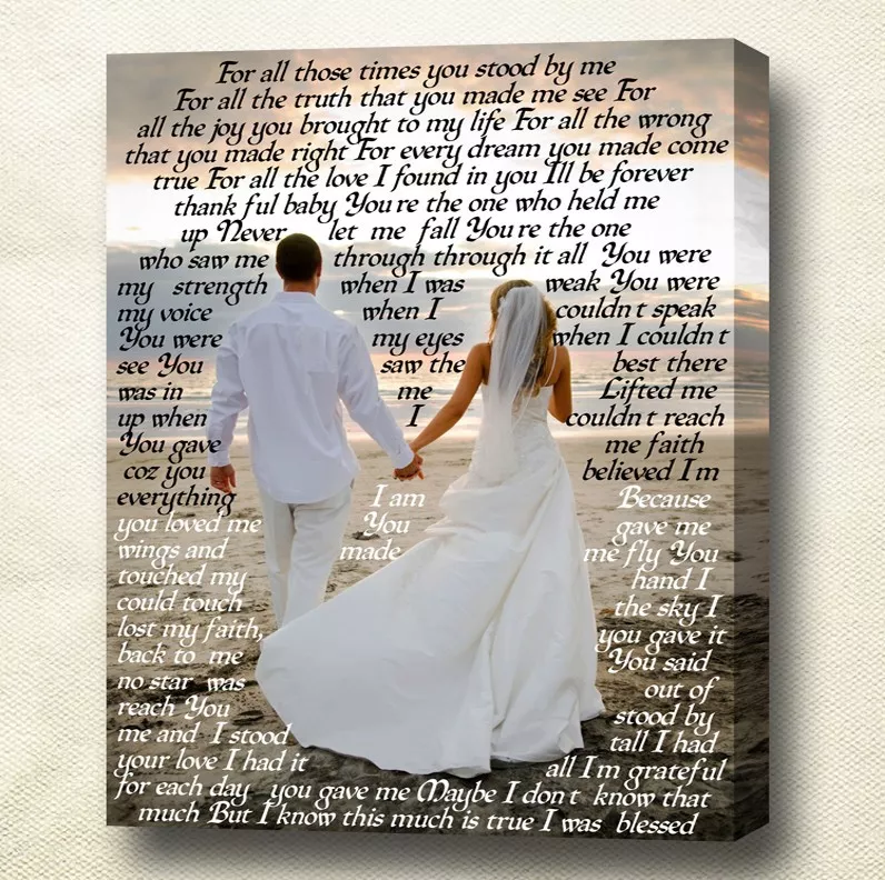 Wedding Vows Canvas Print/ Gallery Wrapped/ Wedding 