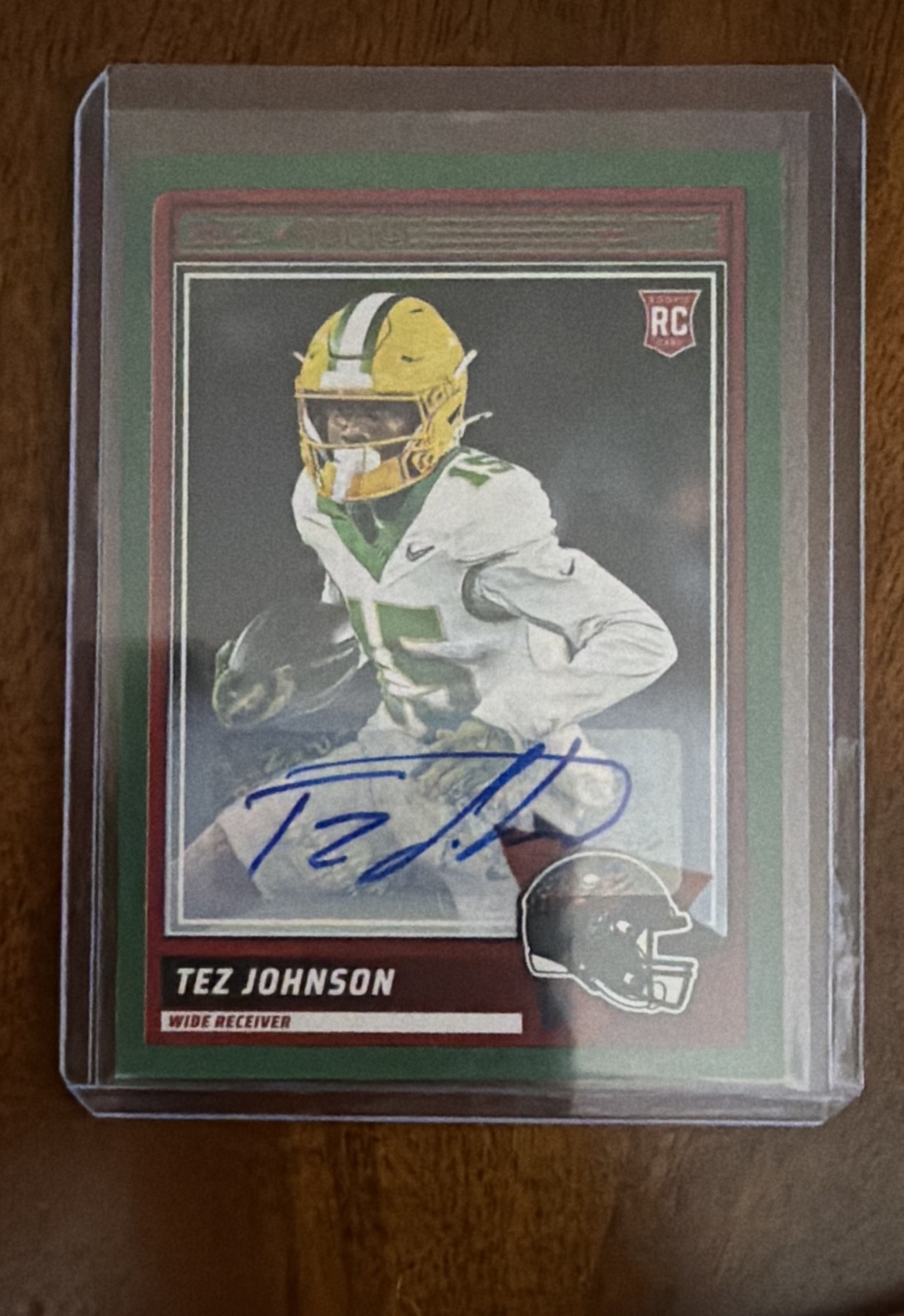 2025 Score - Rookies Tez Johnson #34 Green Signatures (AU, RC)