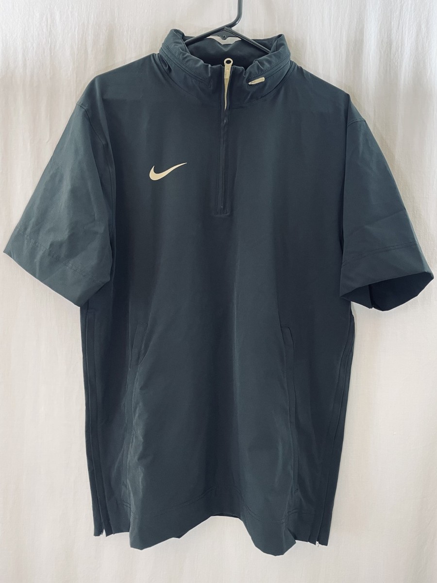 Nike Football Coaches Sideline 1/4 Zip SS Hoodie Jacket Black
