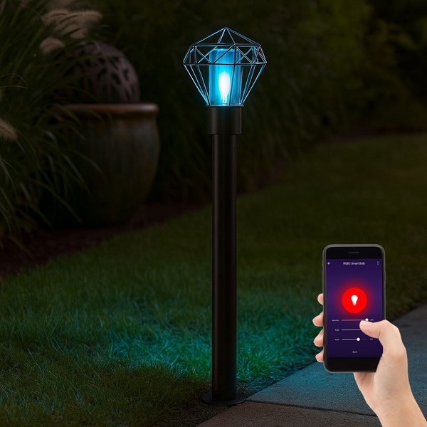 AußEnstehlampe Wegelampe Sockelleuchte Smart Led Tageslicht Gartenlampe Dimmbar-image