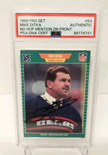 Mike Ditka On Card Auto 1989 Pro Set Chicago Bears HOF PSA Authentic Auto