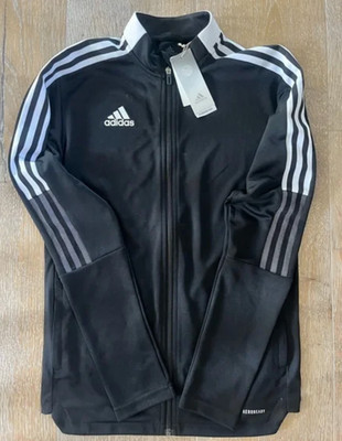 adidas Essentials 3-Stripe Track Jacket for Men, Size Medium - Black/White