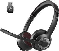 Wireless Headset w/Mic, for Laptop, PC, iPhone Android, Noise Cancel EH02