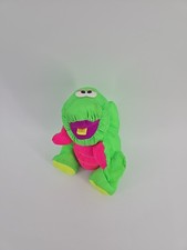 Vintage 1992 Fisher Price Vintage Puffalump Dinosaur Squeaker Neon Colors Plush