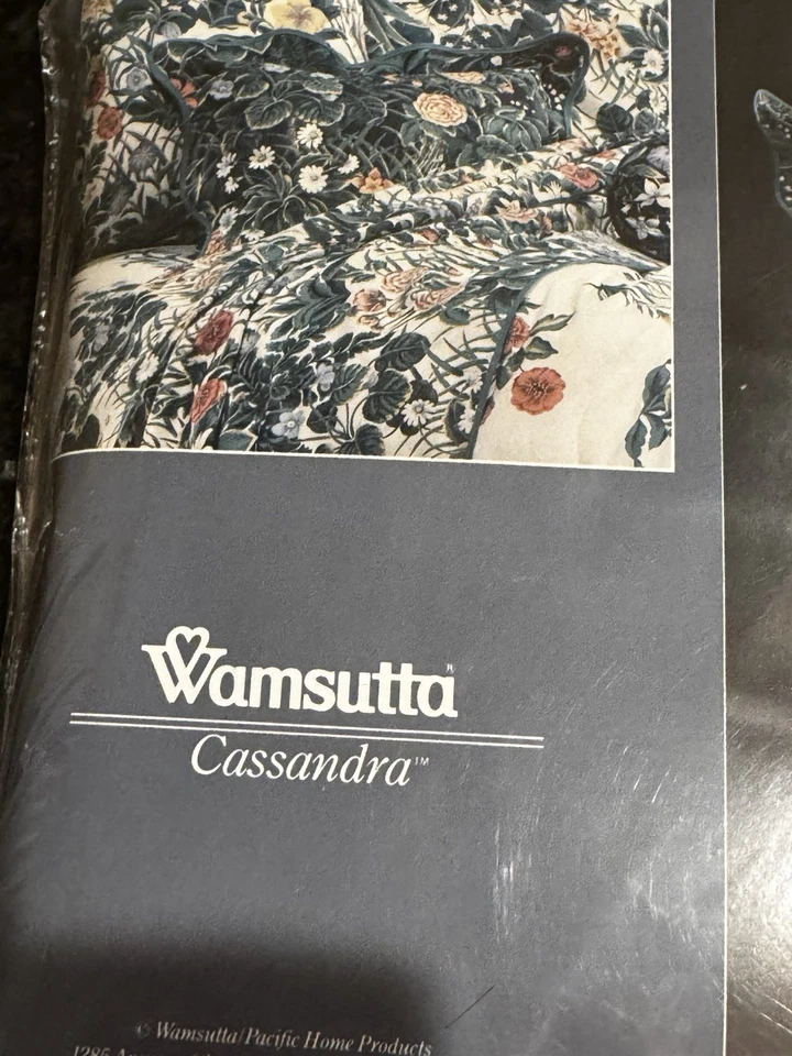 VTG WAMSUTTA Supercale Percale Rare “Cassandra” FULL Flat Sheet Cottage Floral - Image 3 of 4