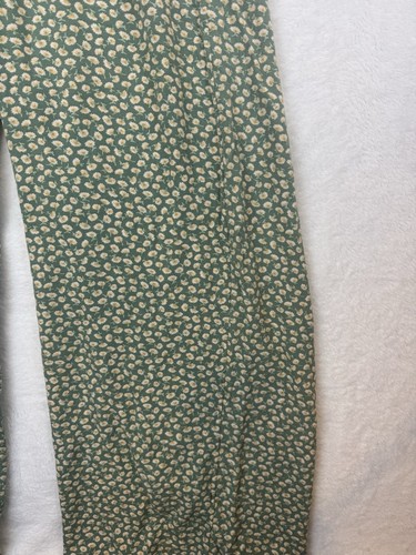 American Eagle Jumpsuit Womens Lg Floral Green Smocked Cottagecore Fairy - Picture 6 of 16