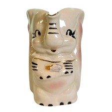 Brocca ceramica Disney 'Dumbo' anni '40 Leeds dipinta a mano accenti oro 22k